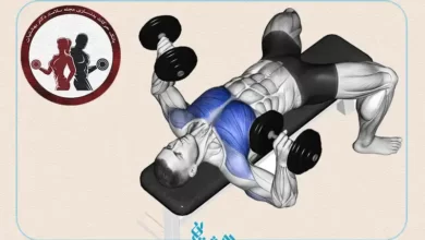 پرس سینه با دمبل